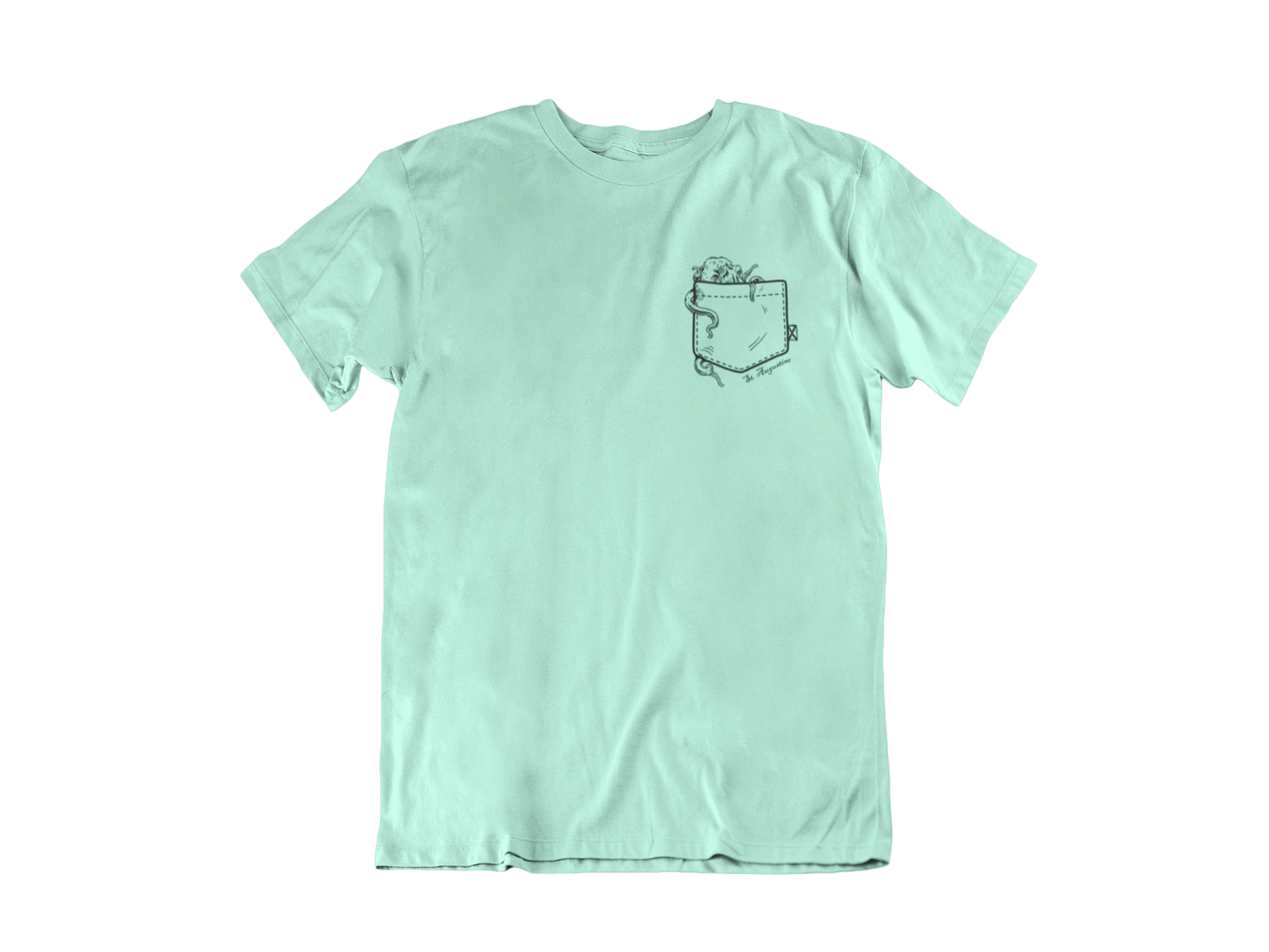 There's a Kraken in my pocket! (Left Chest) - Adult Unisex Crew Neck T-Shirt