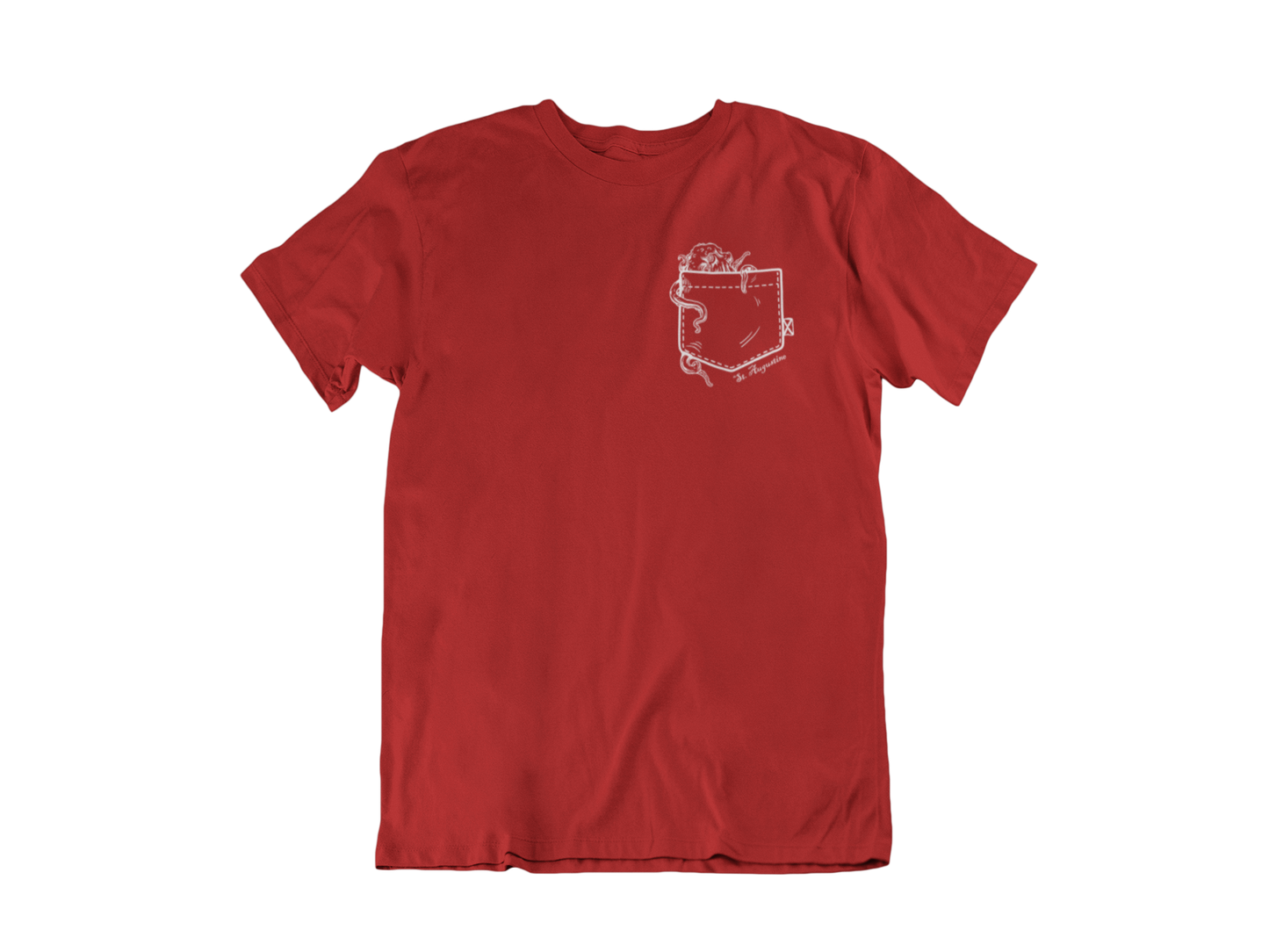 There's a Kraken in my pocket! (Left Chest) - Adult Unisex Crew Neck T-Shirt