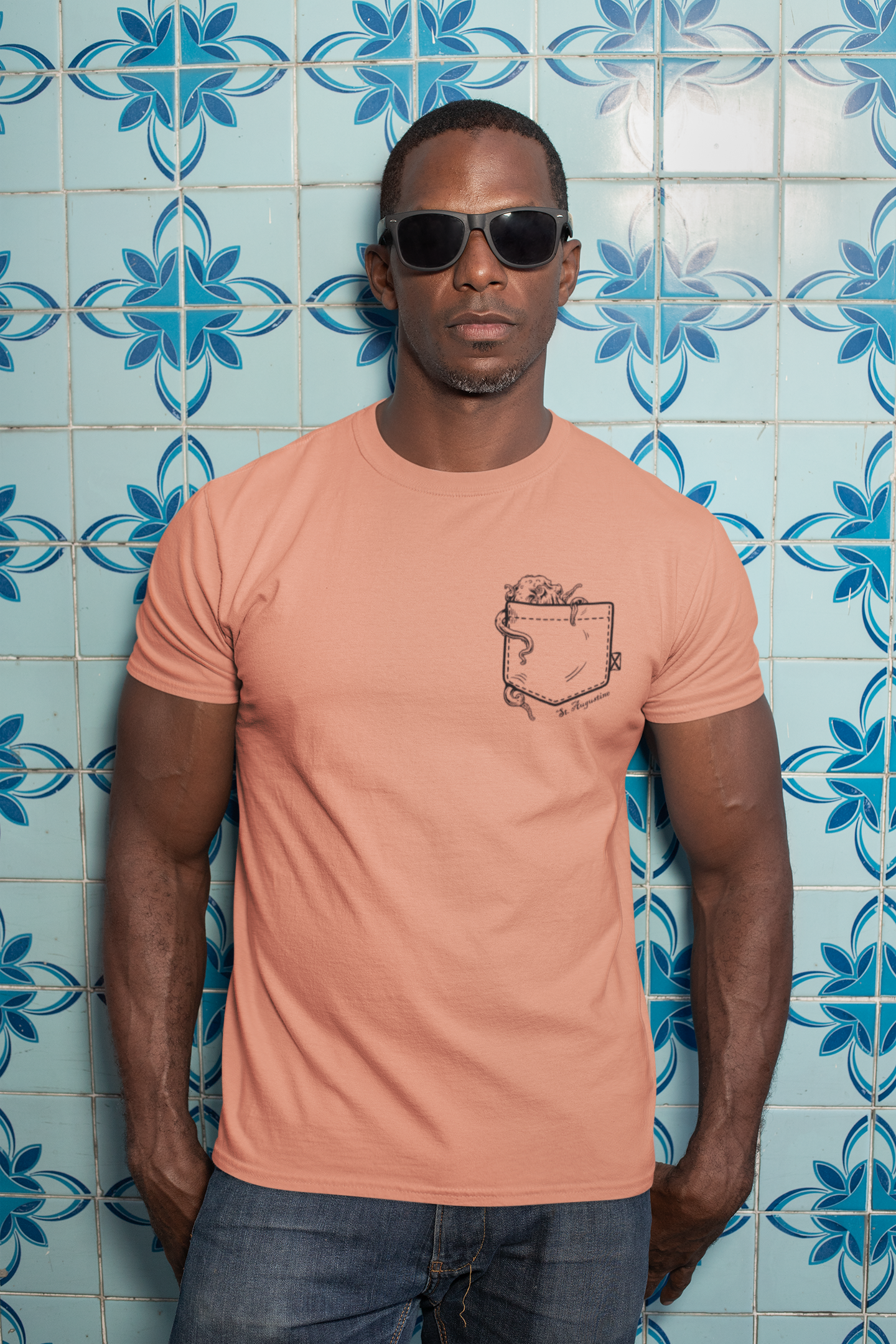 There's a Kraken in my pocket! (Left Chest) - Adult Unisex Crew Neck T-Shirt