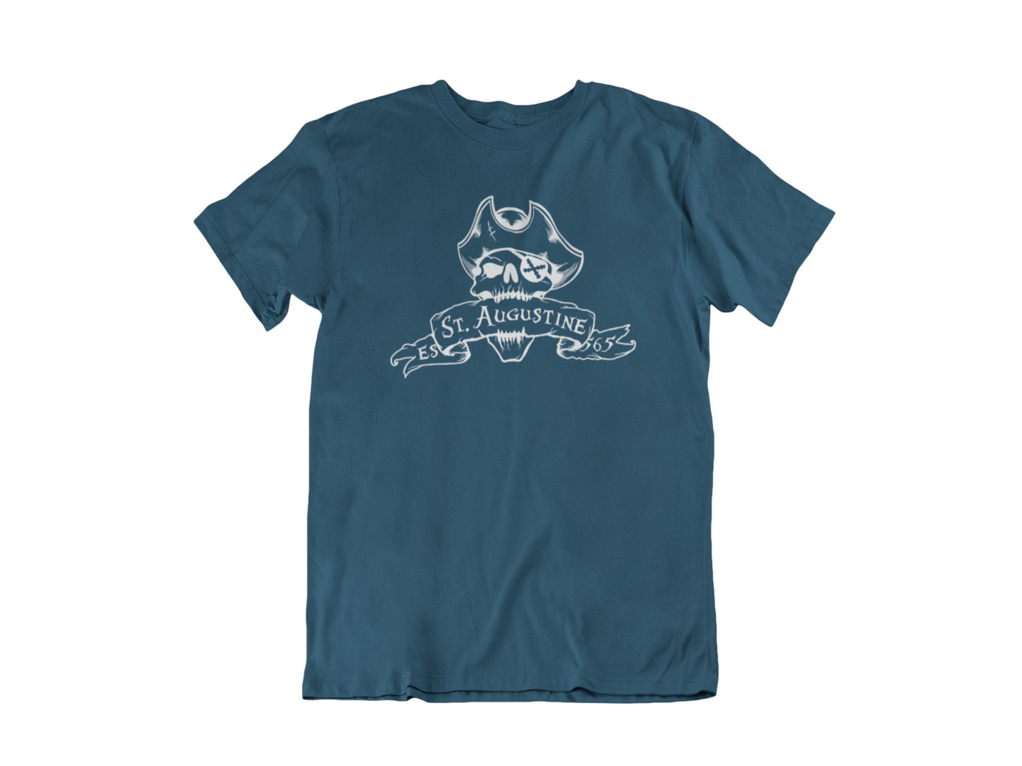 Pirate skull bite - Adult Unisex Crew Neck T-Shirt