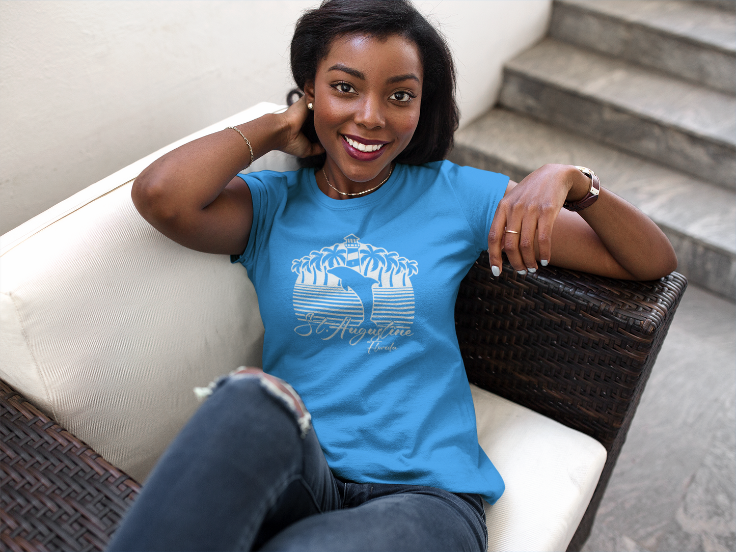 Sunrise Dolphin - Adult Unisex Crew Neck T-Shirt