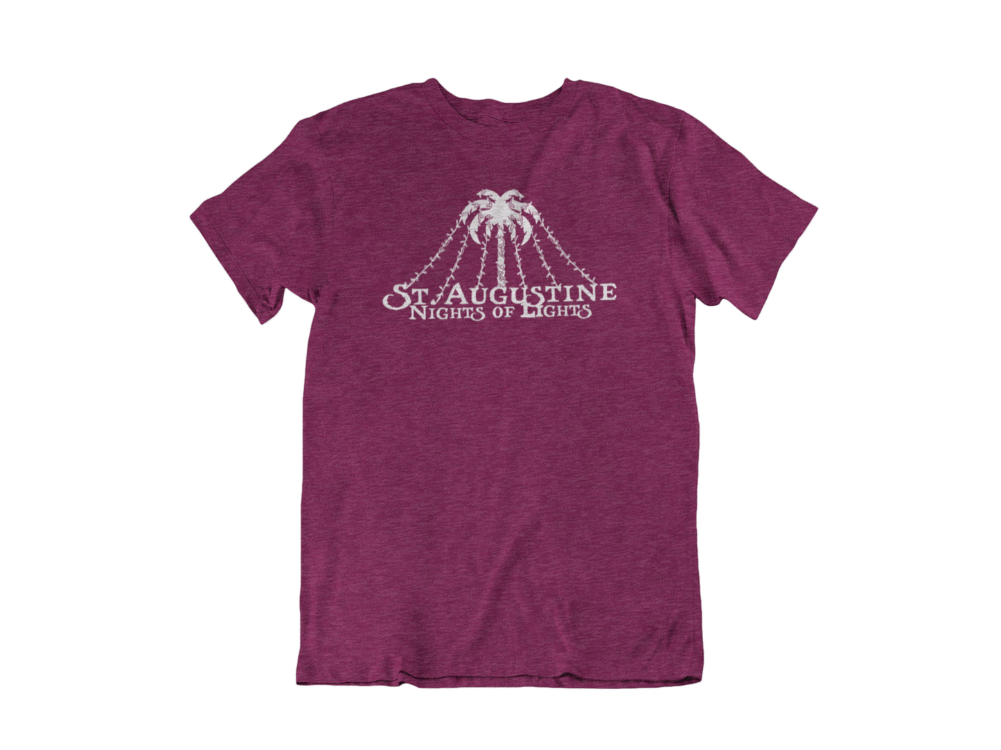 Nights of Lights - Palm tree lights - Adult Unisex Crew Neck T-Shirt