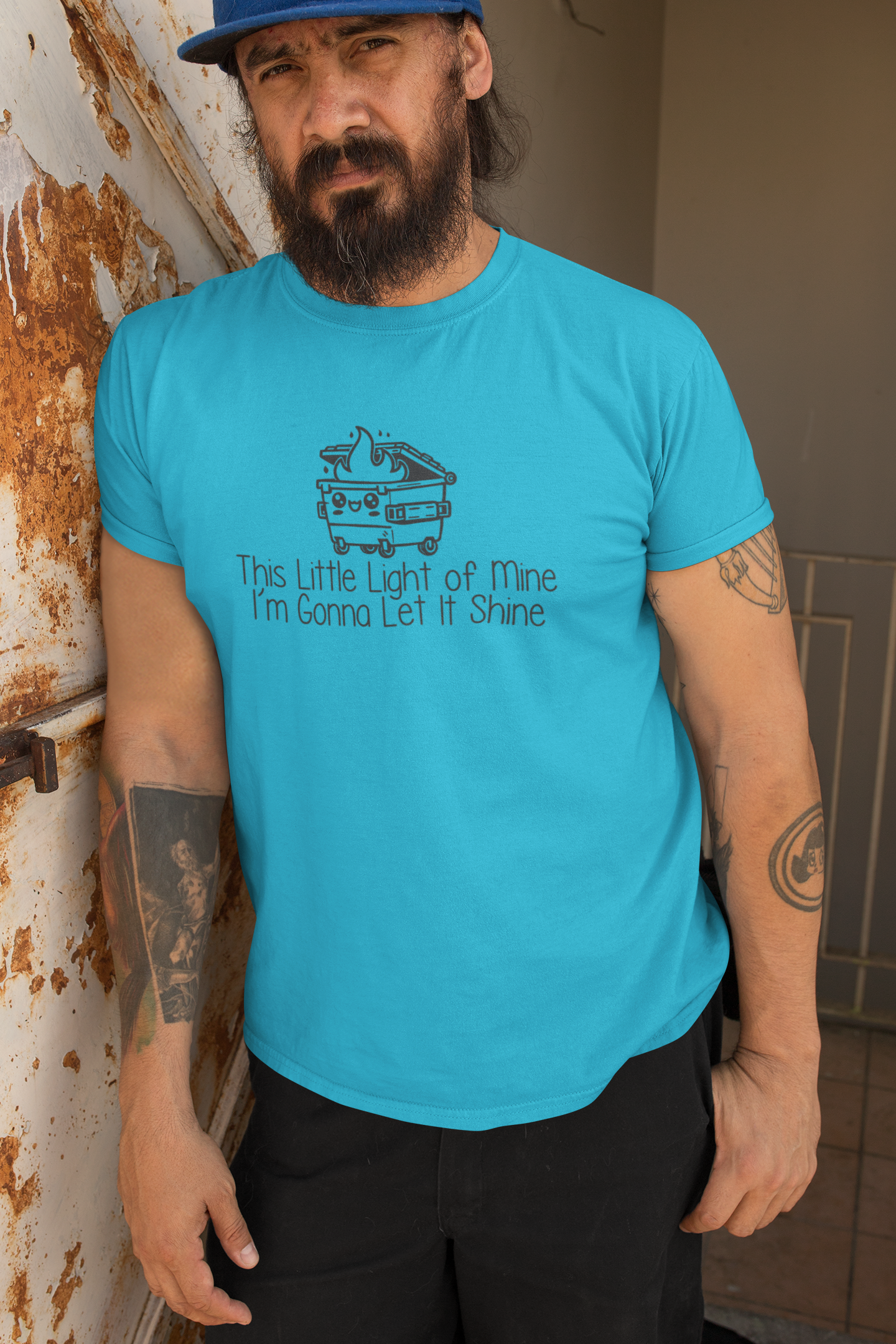 Dumpster Fire (This little light of mine) - Adult Unisex Crew Neck T-Shirt