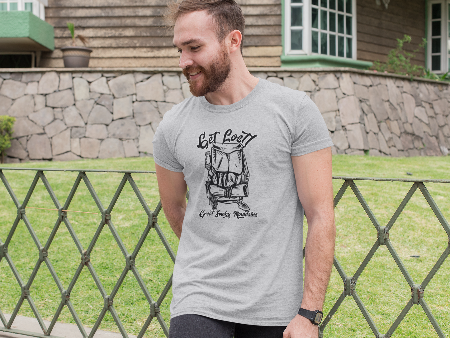 Get Lost! Hiking Backpack - Adult Unisex Crew Neck T-Shirt