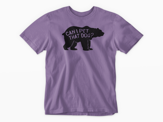 Can I pet that dawg? - Adult Unisex Crew Neck T-Shirt