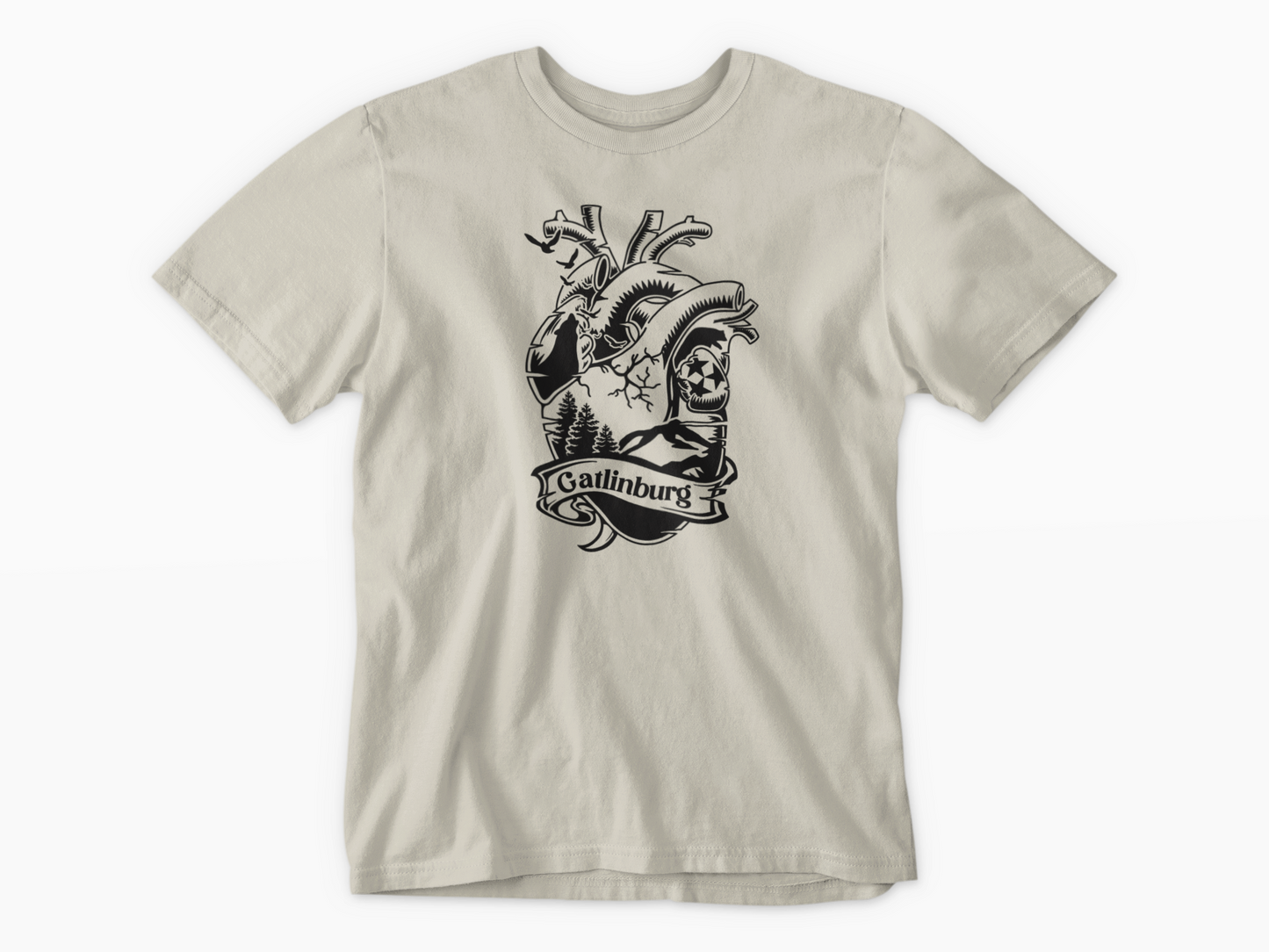 Heart of Gatlinburg - Adult Unisex Crew Neck T-Shirt