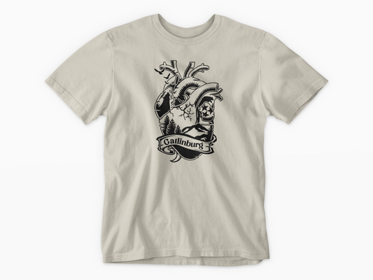 Heart of Gatlinburg - Adult Unisex Crew Neck T-Shirt