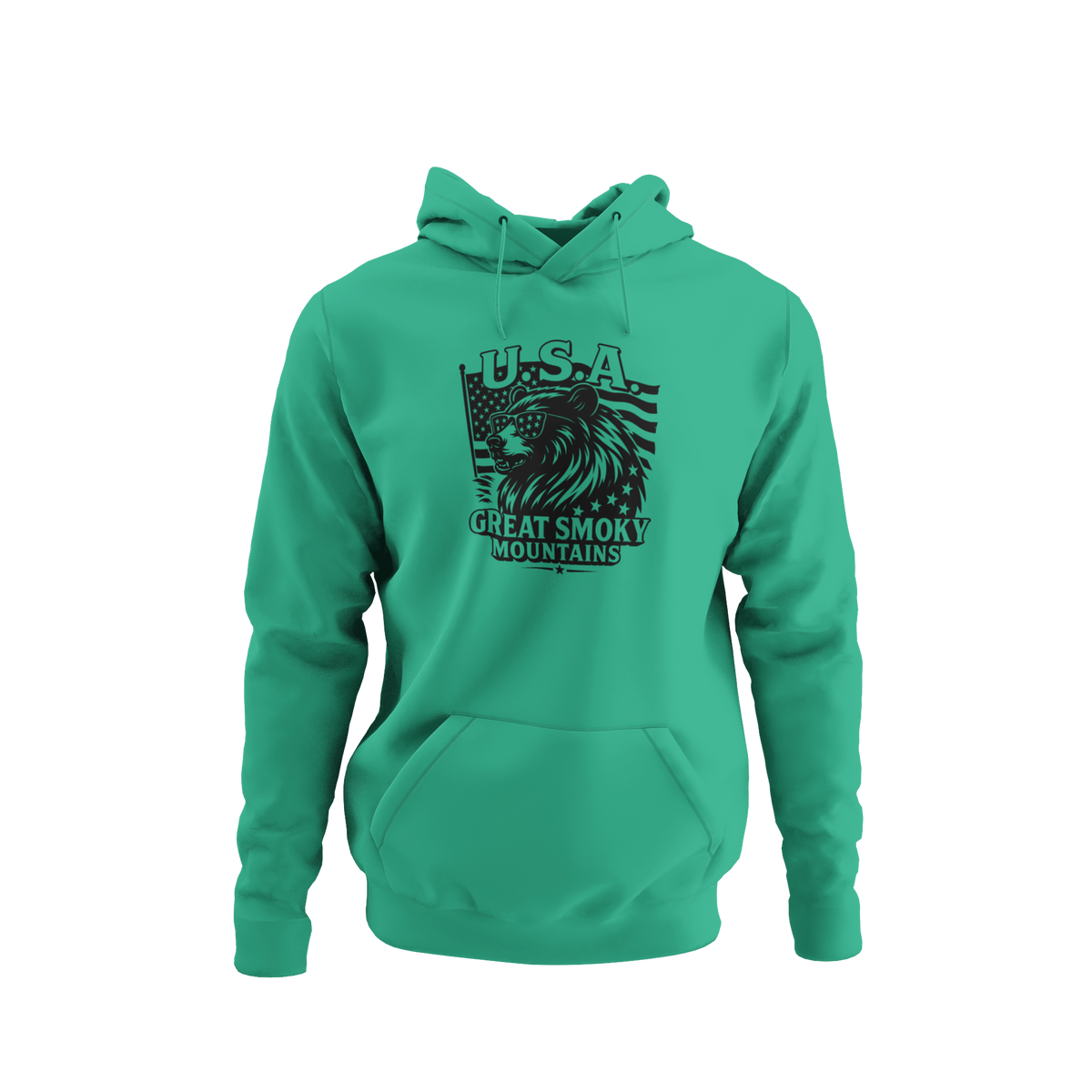 USA Patriotic Bear Head - T-Shirt, Hoodie or Sweatshirt.